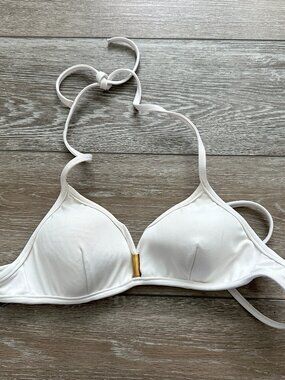 Jets Australia by Jessika Allen Sz 6 White Bikini Top Super Cute!